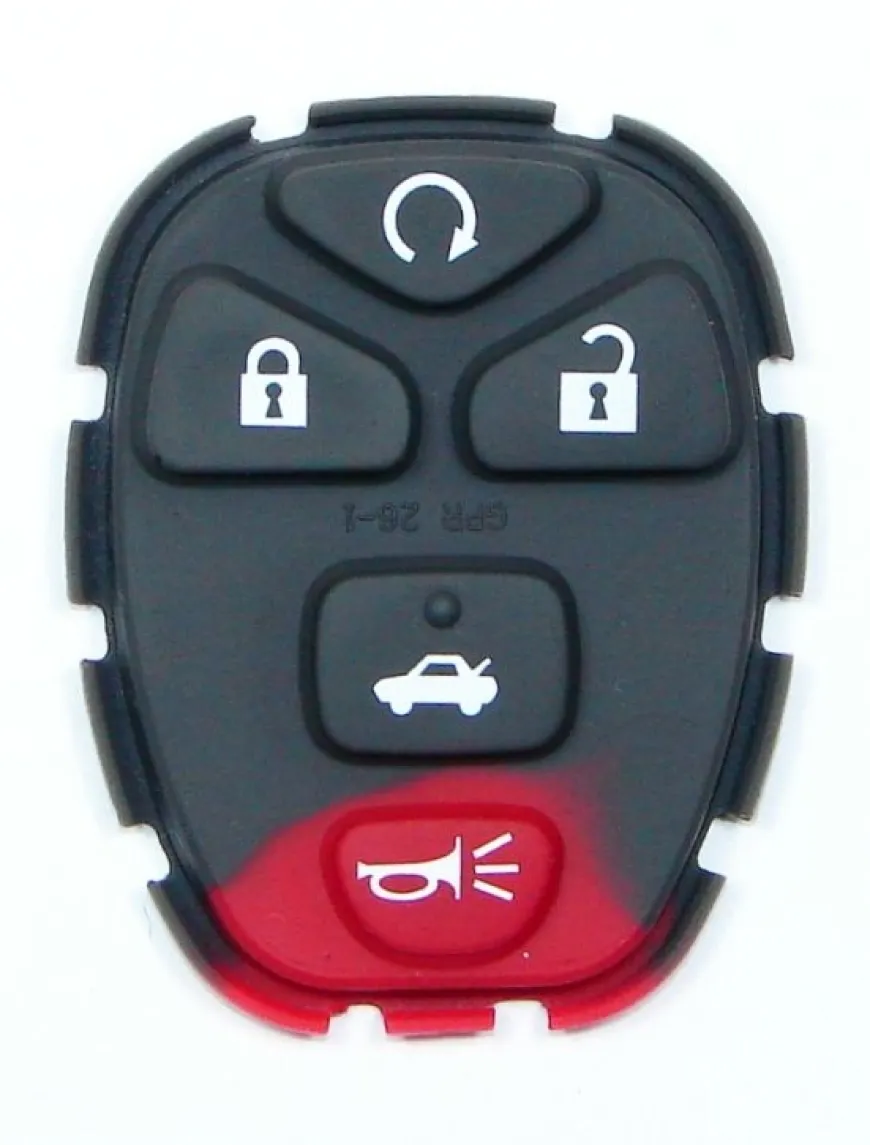 5 Button Buick, Cadillac, Chevy, Pontiac, Saturn Remote Replacement Rubber Pad by Car & Truck Remotes