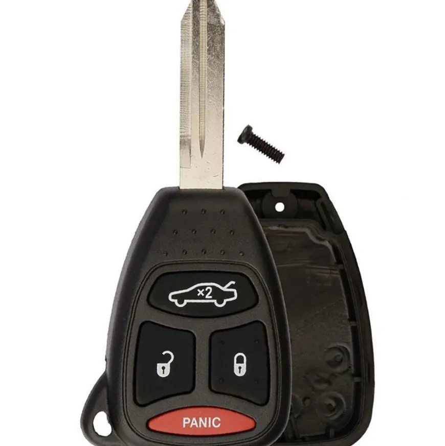 4 button Chrysler Dodge Jeep replacement case/shell with blank key by Car & Truck Remotes
