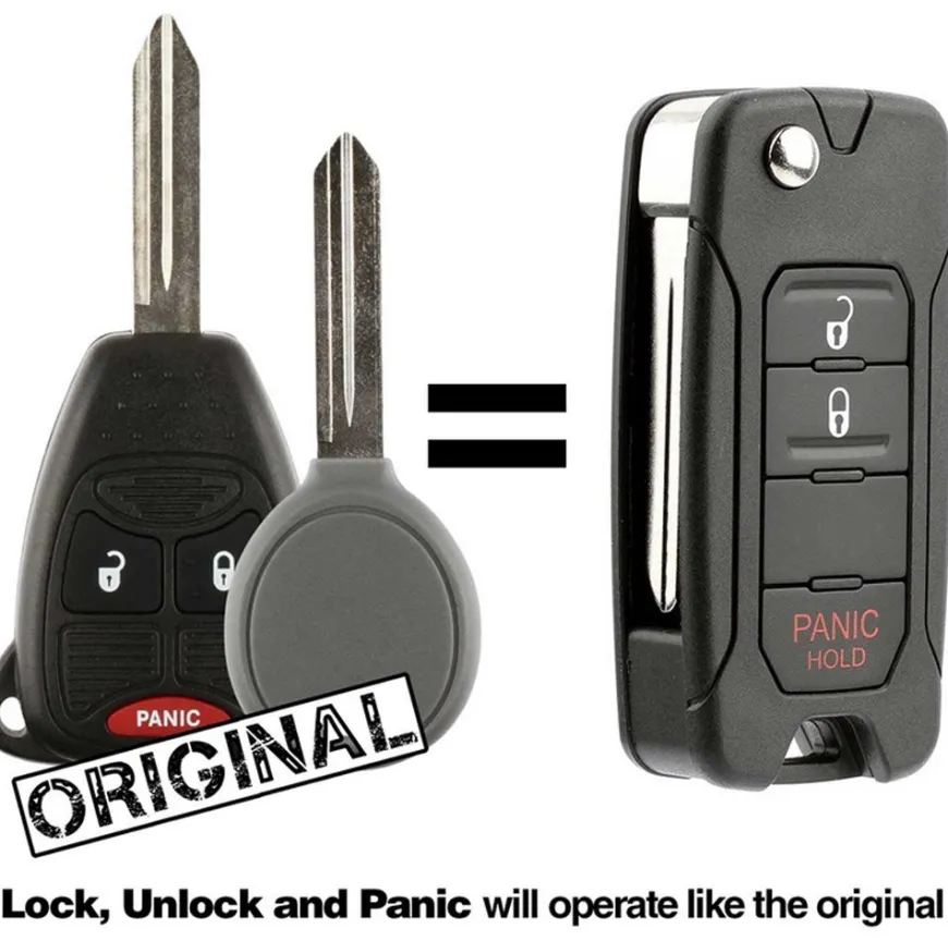 2009 Chrysler Aspen Flip Remote Key Fob by Car & Truck Remotes