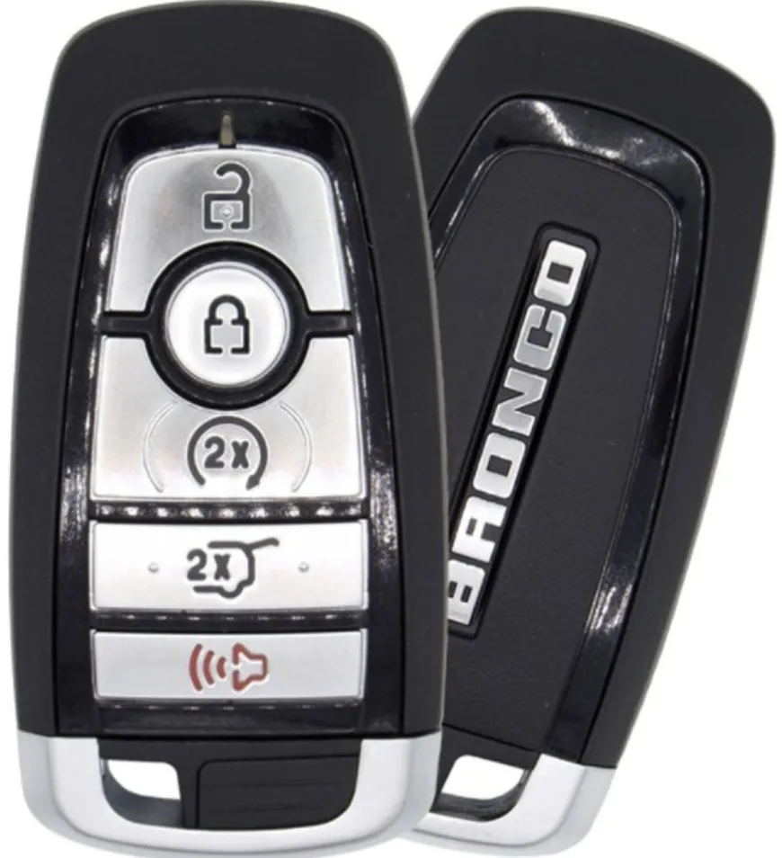 2022 Ford Bronco Smart Remote Key Fob w/ Engine Start & Power Door - Bronco Logo
