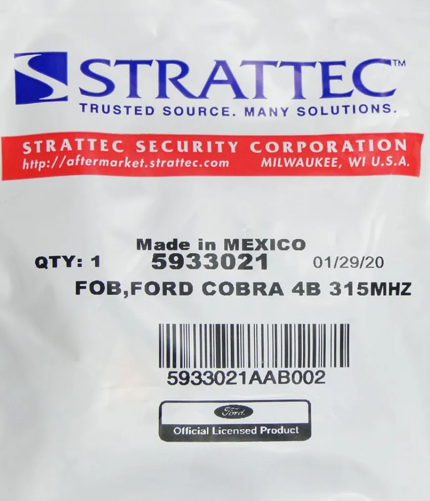 2022 Ford Mustang Cobra Smart Remote Key Fob