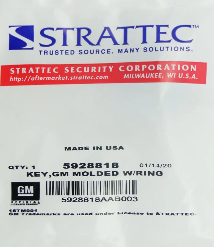 2002 GMC Sonoma key blank