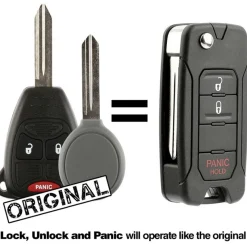 2007 Jeep Grand Cherokee Flip Remote Key Fob by Car & Truck Remotes