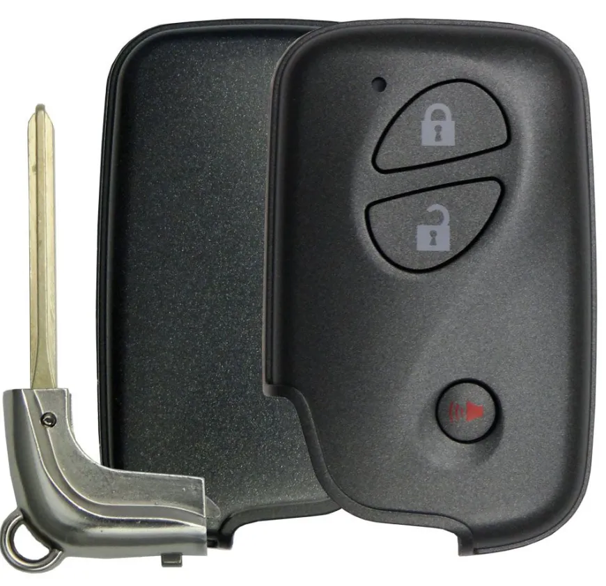 Lexus Smart Remote Replacement Shell with Emergency Key - 3 buttons by Car & Truck Remotes