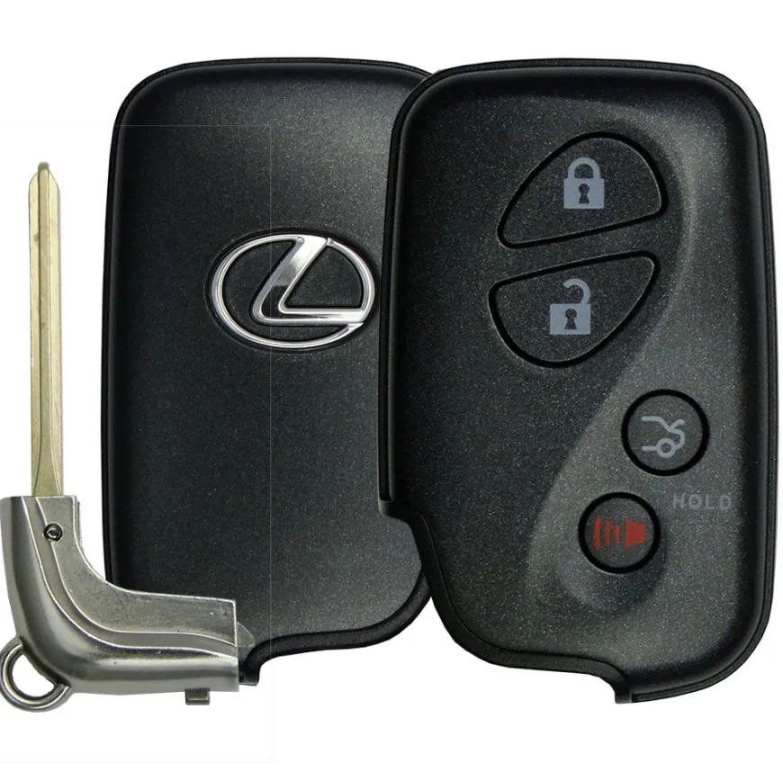 Lexus Smart Remote Replacement Shell with Trunk - 4 buttons by Car & Truck Remotes