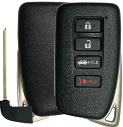 Lexus Smart Remote Replacement Shell with Emergency Key - 4 buttons by Car & Truck Remotes