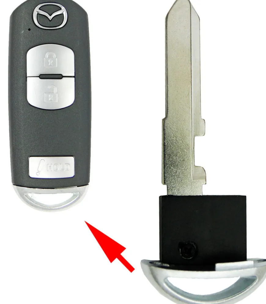 Mazda Smart Remote Emergency Insert Key without CHIP by Car & Truck Remotes