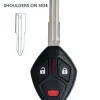 2008 Mitsubishi Endeavor Remote Key Fob (shoulder blade) by Car & Truck Remotes