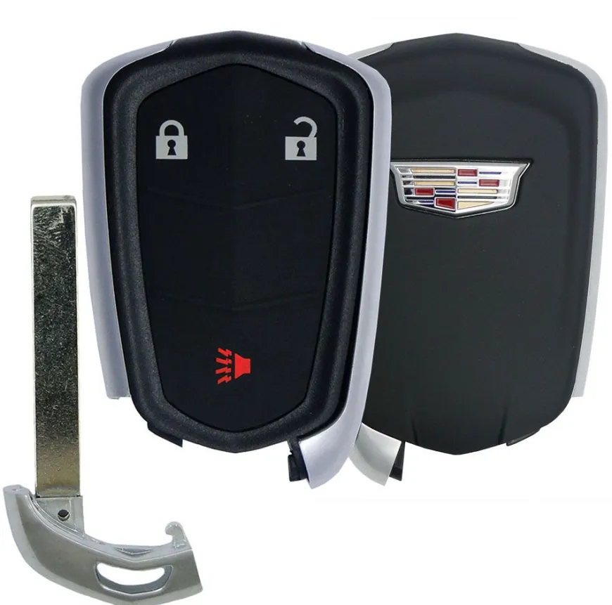 Replacement CADILLAC SRX 3 button Smart Remote Case + insert key by Car & Truck Remotes