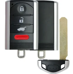 Replacement Acura 4 button smart remote case with insert key