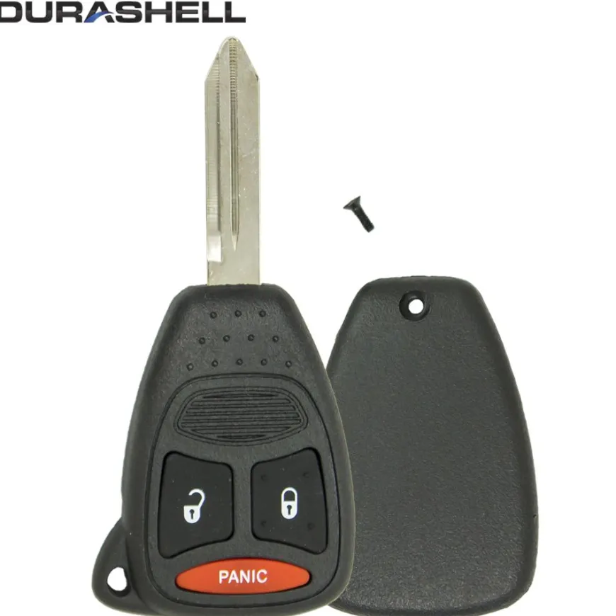 Replacement 3 button Chrysler Dodge Jeep DURASHELL case/shell with blank key by Car & Truck Remotes