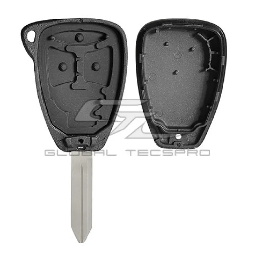 Replacement 4 button Chrysler Dodge Jeep DURASHELL case/shell with blank key by Car & Truck Remotes