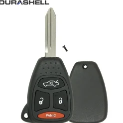Replacement 4 button Chrysler Dodge Jeep DURASHELL case/shell with blank key by Car & Truck Remotes
