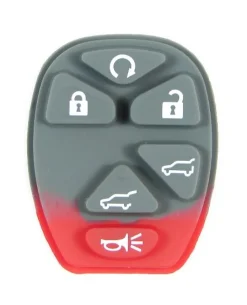 Replacement 6 button GM Chevy, GMC, Cadillac SUV keyless entry remote pad buttons by Car & Truck Remotes