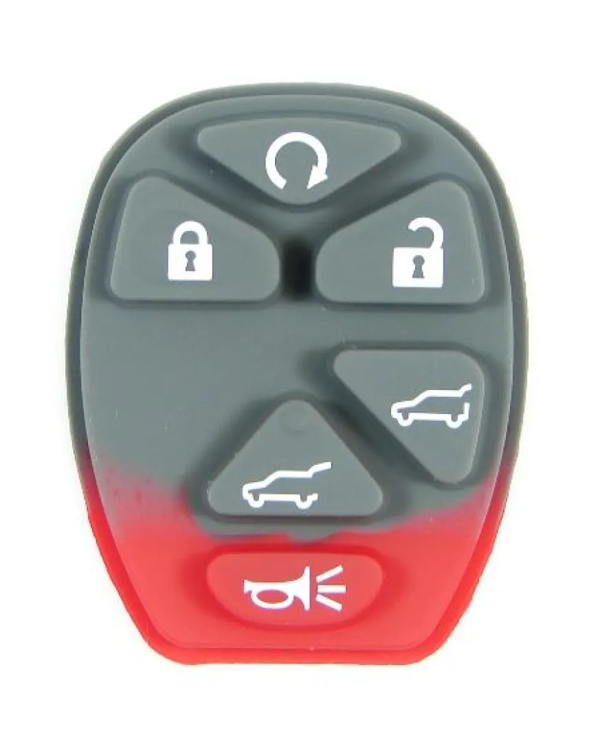 Replacement 6 button GM Chevy, GMC, Cadillac SUV keyless entry remote pad buttons by Car & Truck Remotes