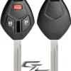 Replacement 3 button Mitsubishi DURASHELL case, shell with blank key by Car & Truck Remotes