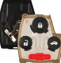 Replacement HONDA 4 button Gut Case with Chip Slot by Car & Truck Remotes