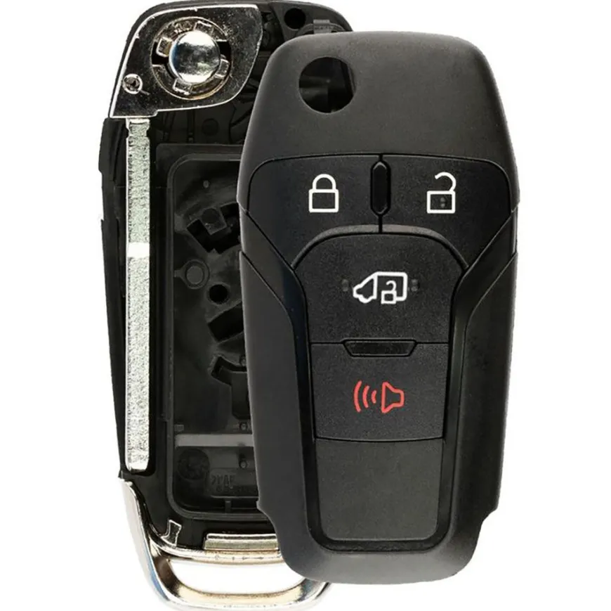 Replacement Shell For Ford Flip Remote with Side Door Unlock by Car & Truck Remotes