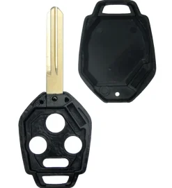Subaru 4 button Replacement Remote Case / Shell with blank key (one sided groove) by Car & Truck Remotes