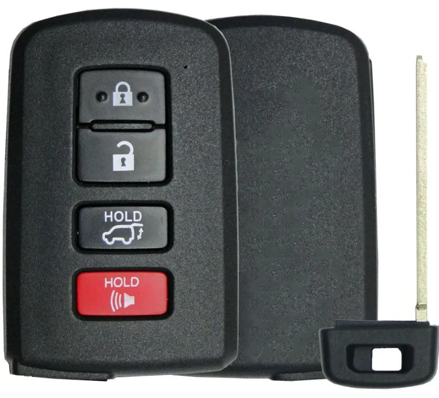 Toyota 4 Button w/ Power Gate Smart Remote Replacement Shell by Car & Truck Remotes