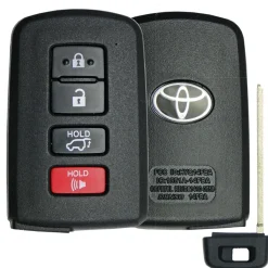 Toyota 4 Button w/ Power Gate Smart Remote Replacement Shell by Car & Truck Remotes