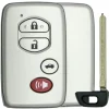 Toyota 4 Button w/ Trunk Smart Remote Replacement Silver Shell by Car & Truck Remotes