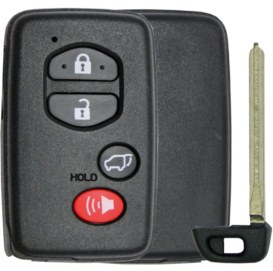 Toyota 4 Button w/ Hatch Smart Remote Replacement Shell by Car & Truck Remotes