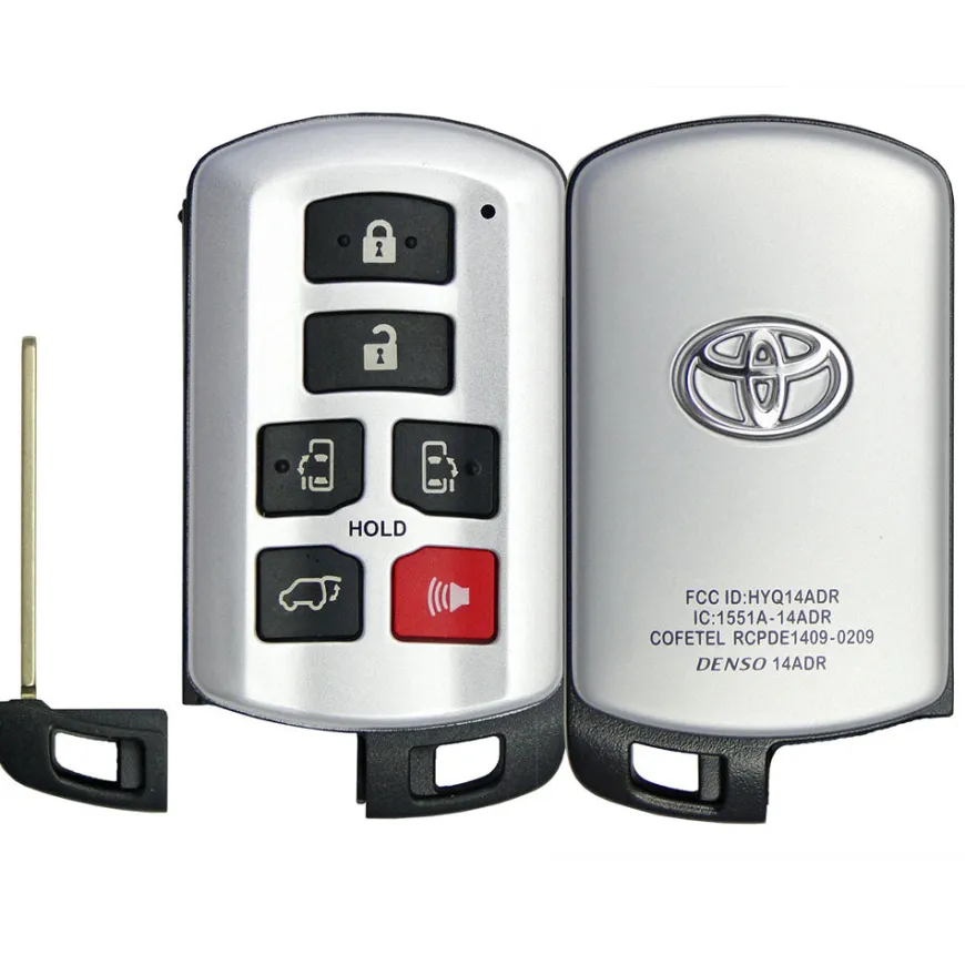 Toyota Sienna 6 Button Smart Remote Replacement Shell by Car & Truck Remotes